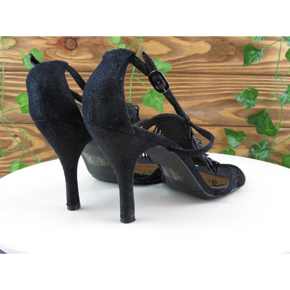Nine West Size 9 M Women Sandal Gladiator Black Synthetic Snookie - Picture 6 of 10